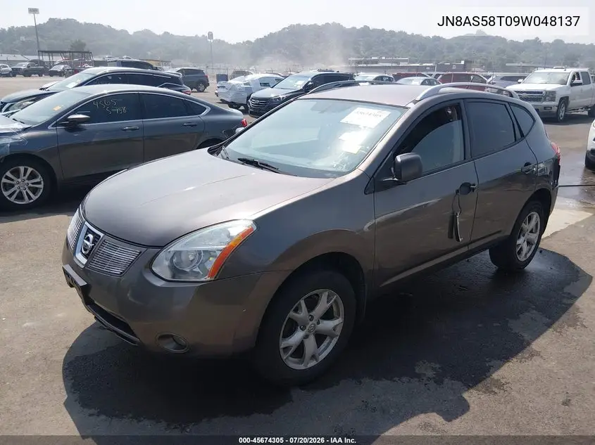 2009 Nissan Rogue Sl VIN: JN8AS58T09W048137 Lot: 45674305