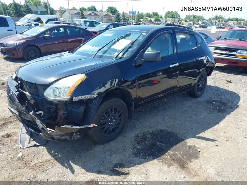 2010 Nissan Rogue S VIN: JN8AS5MV1AW600143 Lot: 45569580