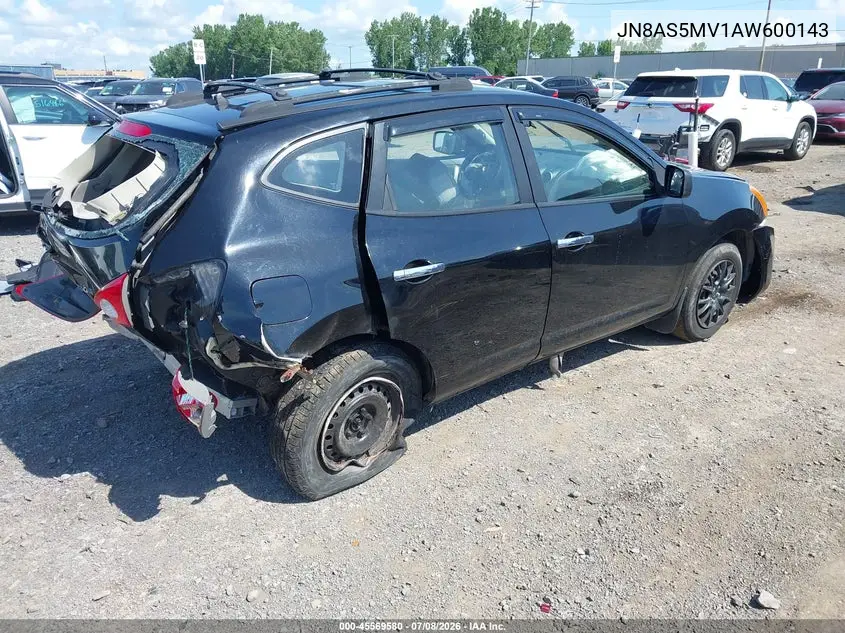 2010 Nissan Rogue S VIN: JN8AS5MV1AW600143 Lot: 45569580