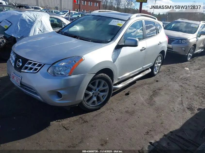 JN8AS5MV5BW312837 2011 Nissan Rogue Sv
