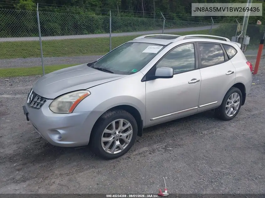 2011 Nissan Rogue Sv VIN: JN8AS5MV1BW269436 Lot: 45234359