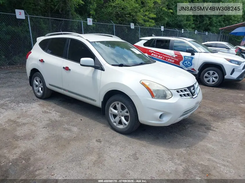 2011 Nissan Rogue Sv VIN: JN8AS5MV4BW308245 Lot: 45588179