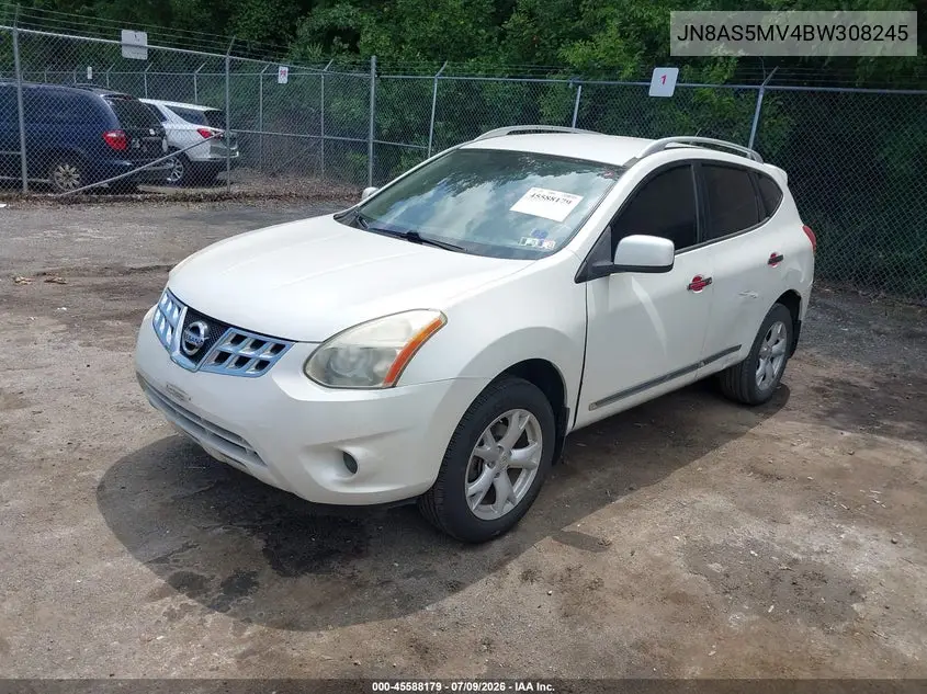 2011 Nissan Rogue Sv VIN: JN8AS5MV4BW308245 Lot: 45588179