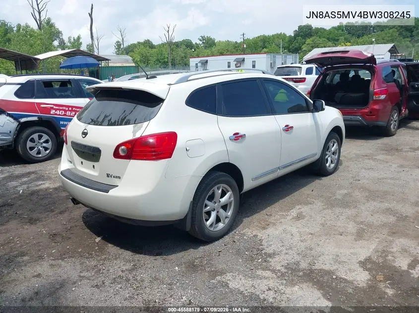 2011 Nissan Rogue Sv VIN: JN8AS5MV4BW308245 Lot: 45588179