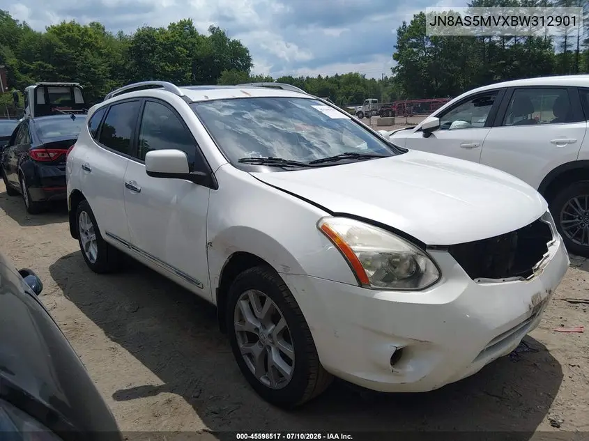 2011 Nissan Rogue Sv VIN: JN8AS5MVXBW312901 Lot: 45598517