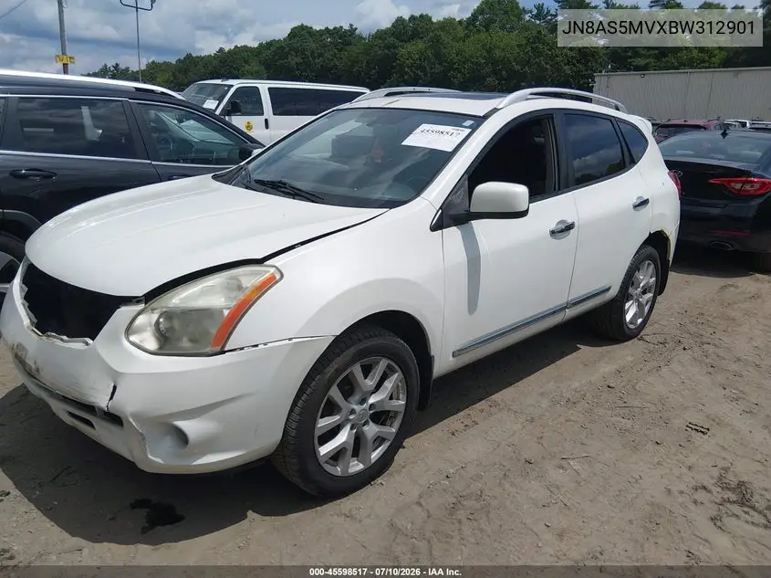 2011 Nissan Rogue Sv VIN: JN8AS5MVXBW312901 Lot: 45598517