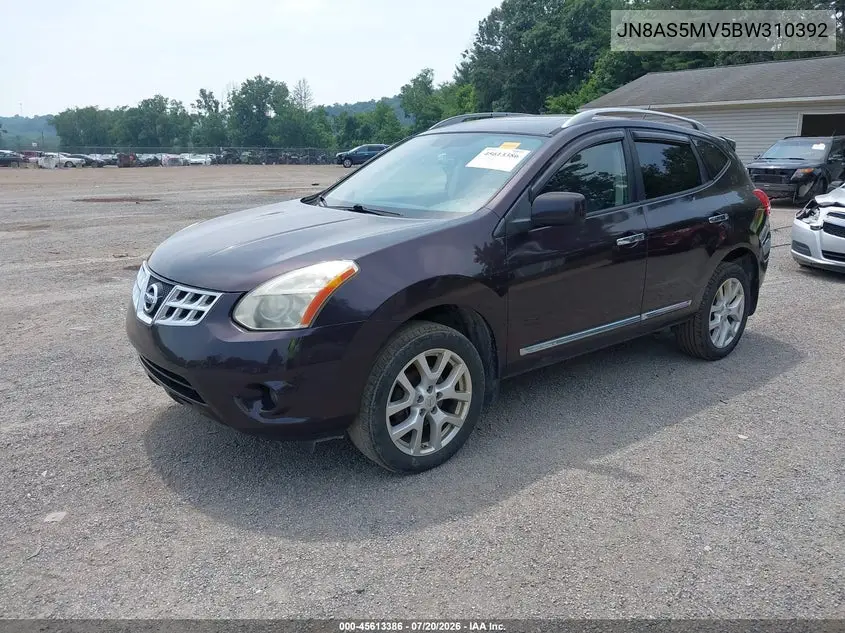 2011 Nissan Rogue Sv VIN: JN8AS5MV5BW310392 Lot: 45613386