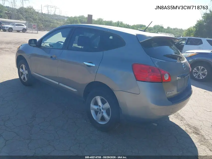 2012 Nissan Rogue S VIN: JN8AS5MV3CW718763 Lot: 45214788