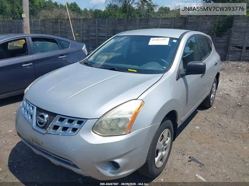 2012 Nissan Rogue S VIN: JN8AS5MV7CW393776 Lot: 45467597