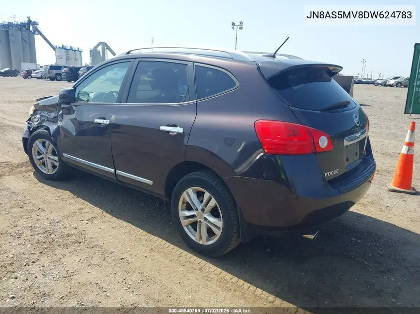 2013 Nissan Rogue Sv VIN: JN8AS5MV8DW624783 Lot: 45540769