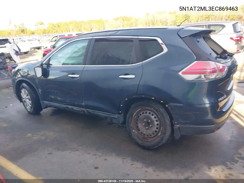 5N1AT2ML3EC869463 2014 Nissan Rogue S