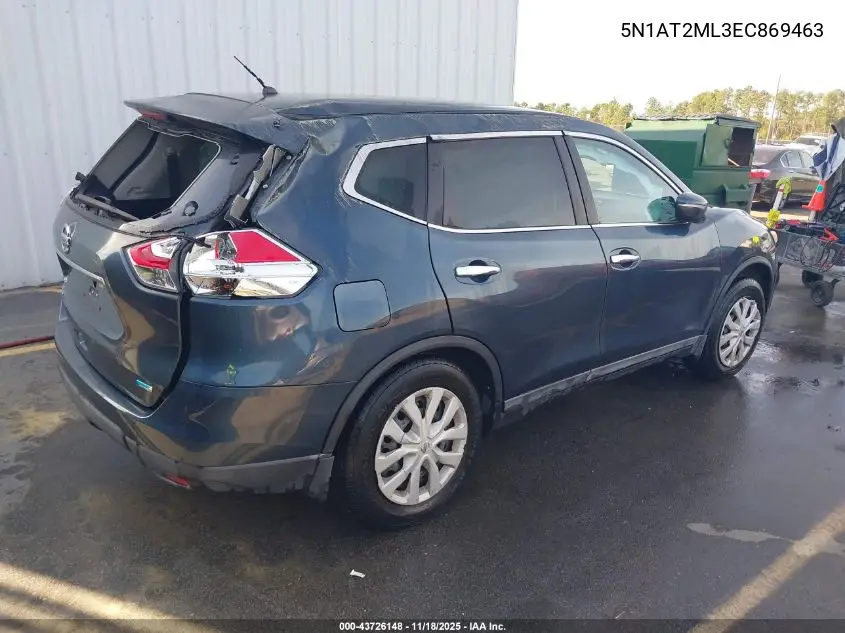 5N1AT2ML3EC869463 2014 Nissan Rogue S