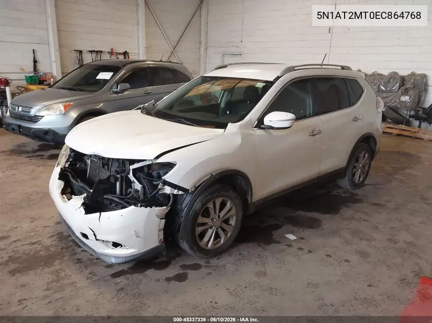 2014 Nissan Rogue S/Sl/Sv VIN: 5N1AT2MT0EC864768 Lot: 45337336