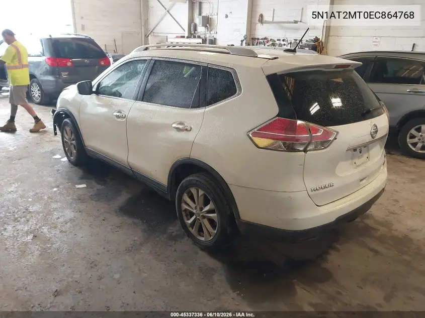 2014 Nissan Rogue S/Sl/Sv VIN: 5N1AT2MT0EC864768 Lot: 45337336
