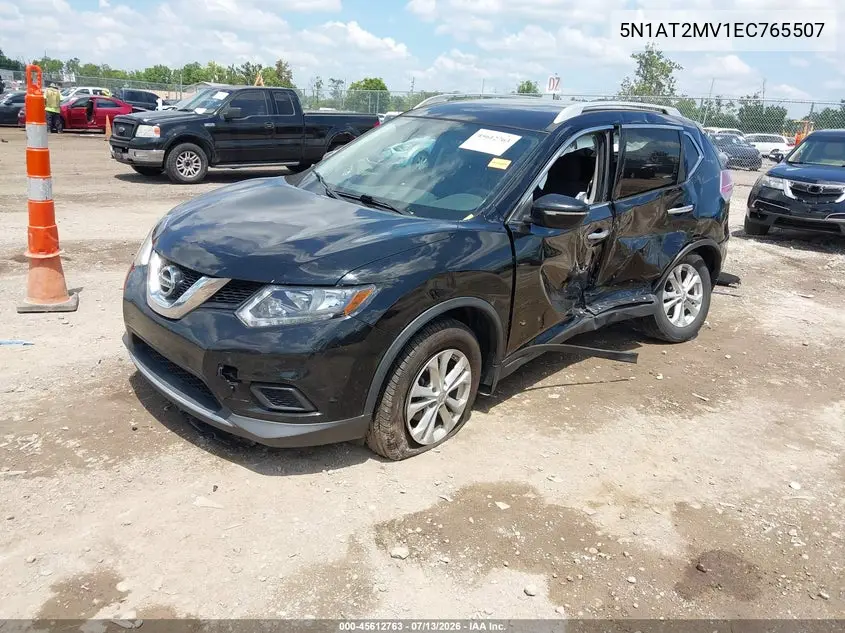 2014 Nissan Rogue Sv VIN: 5N1AT2MV1EC765507 Lot: 45612763