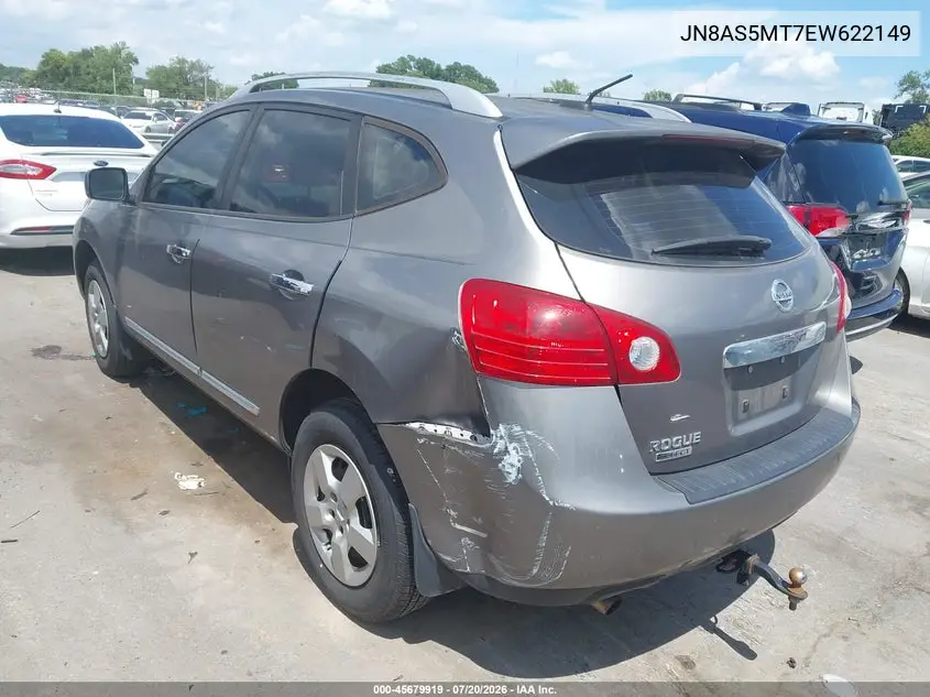 2014 Nissan Rogue Select S VIN: JN8AS5MT7EW622149 Lot: 45679919