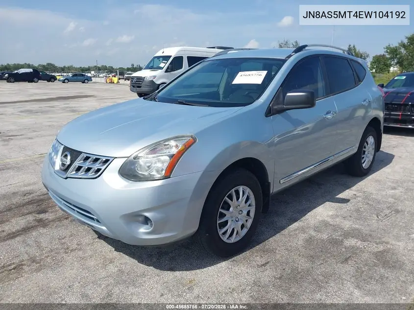 2014 Nissan Rogue Select S VIN: JN8AS5MT4EW104192 Lot: 45685756