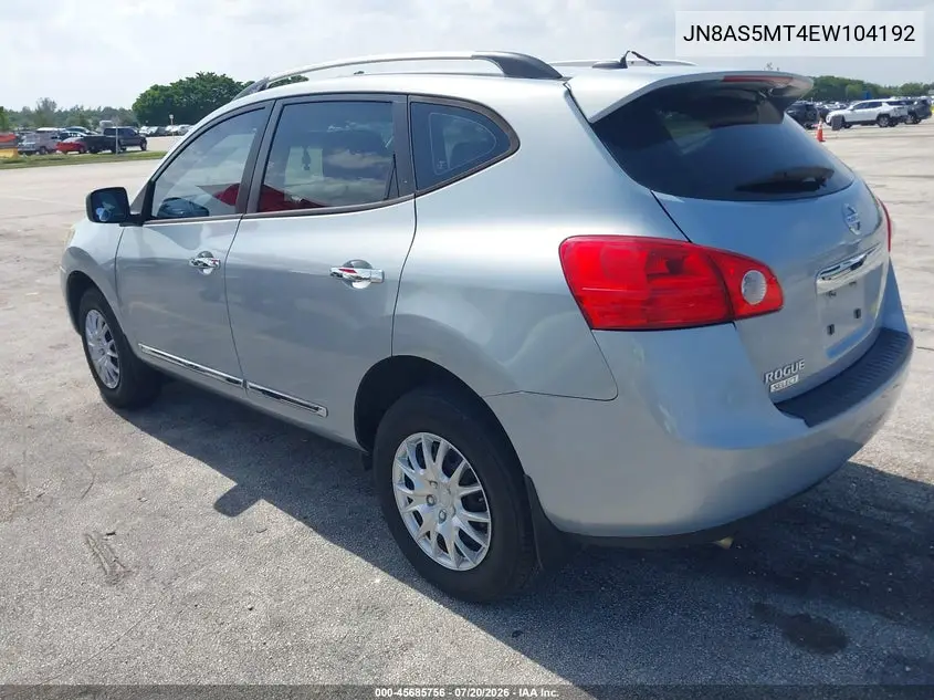 2014 Nissan Rogue Select S VIN: JN8AS5MT4EW104192 Lot: 45685756