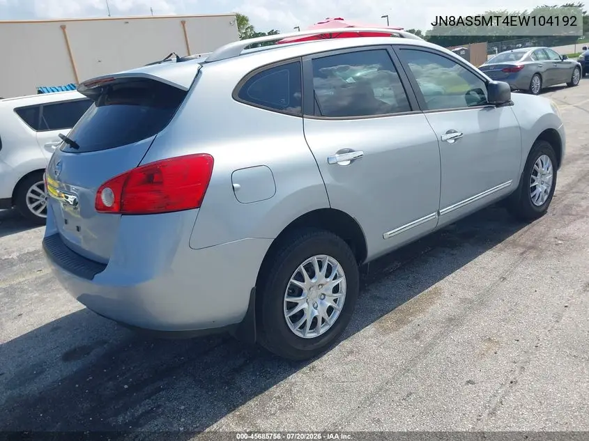 2014 Nissan Rogue Select S VIN: JN8AS5MT4EW104192 Lot: 45685756
