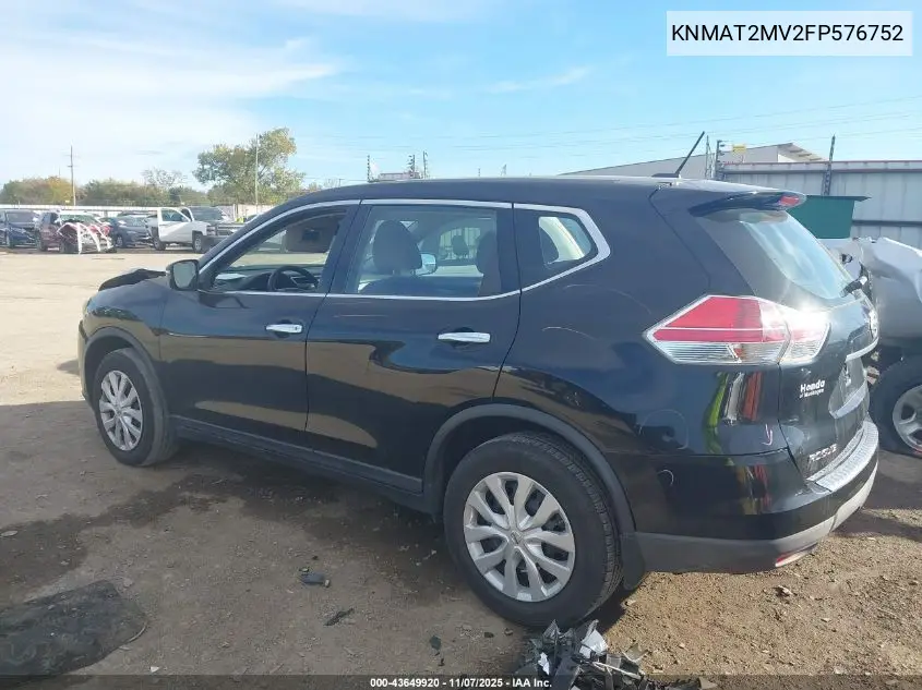 KNMAT2MV2FP576752 2015 Nissan Rogue S