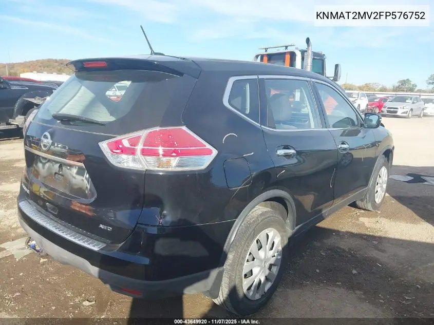 KNMAT2MV2FP576752 2015 Nissan Rogue S