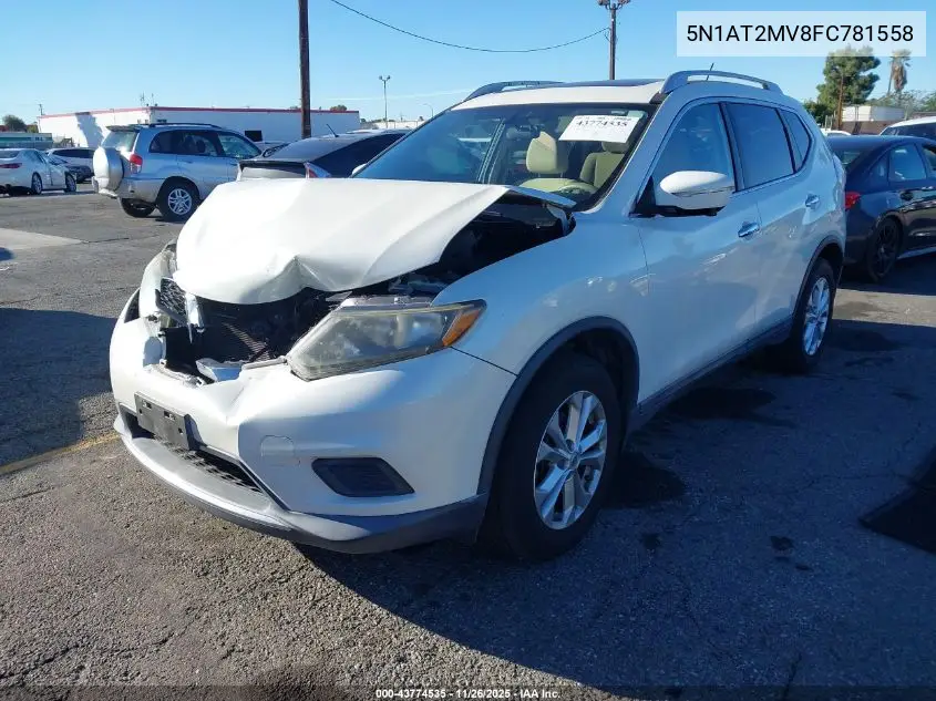 5N1AT2MV8FC781558 2015 Nissan Rogue Sv