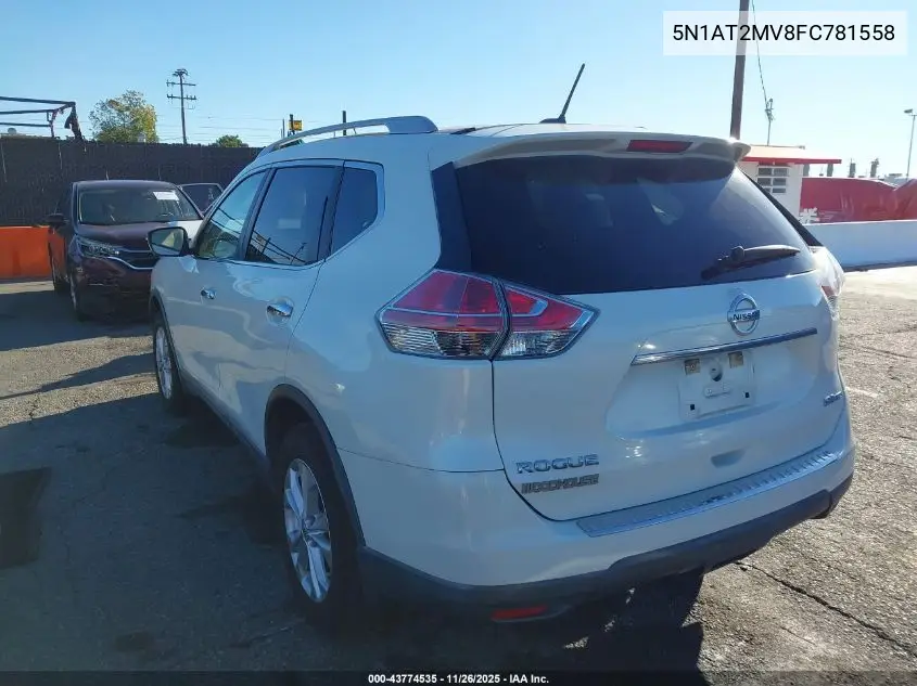 5N1AT2MV8FC781558 2015 Nissan Rogue Sv