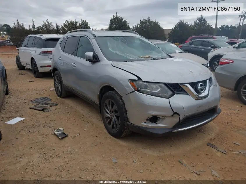 5N1AT2MV1FC867150 2015 Nissan Rogue Sl