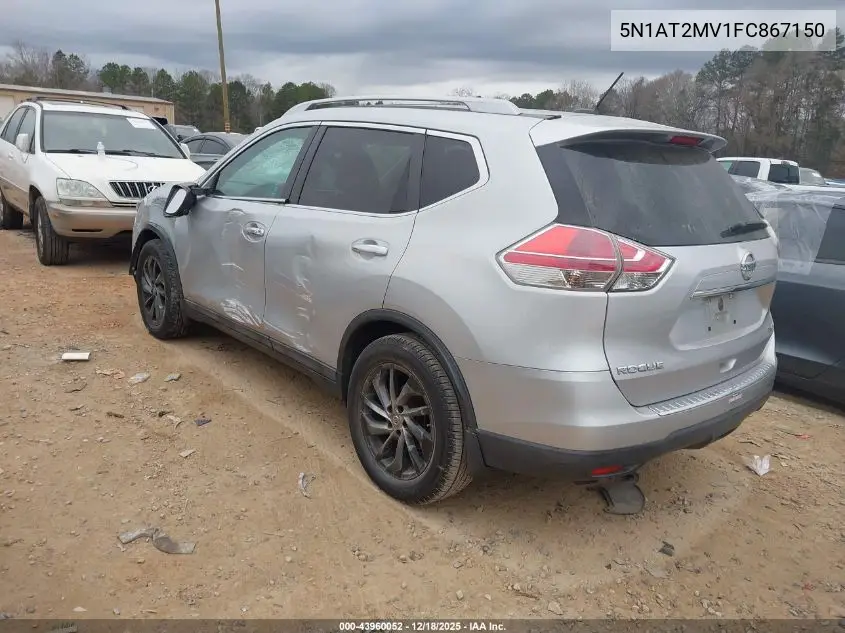5N1AT2MV1FC867150 2015 Nissan Rogue Sl