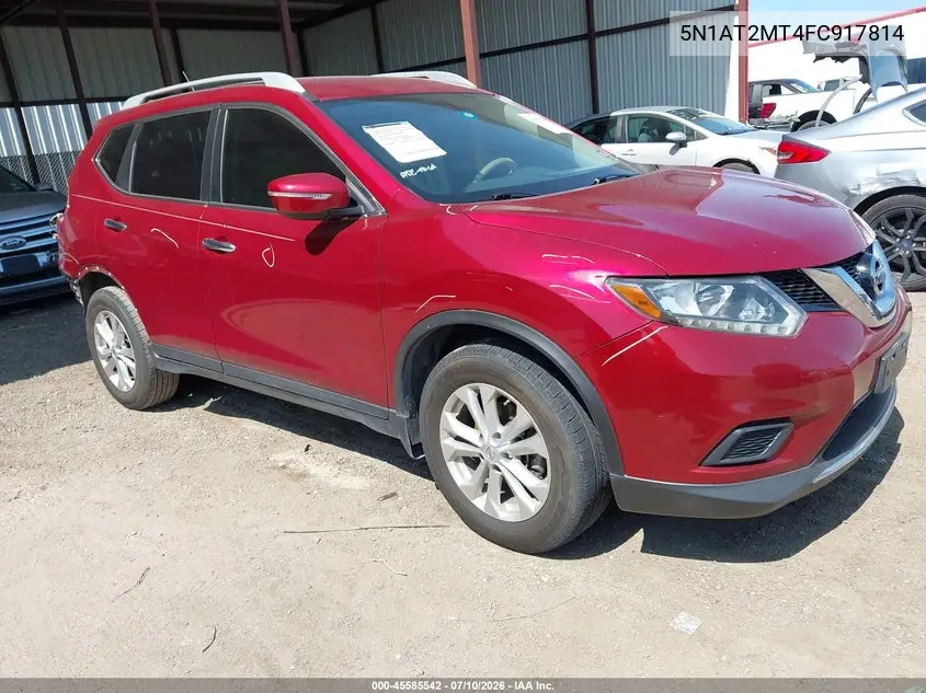 2015 Nissan Rogue Sv VIN: 5N1AT2MT4FC917814 Lot: 45585542