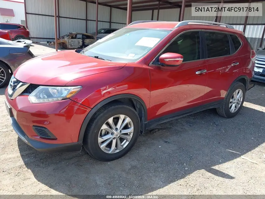 2015 Nissan Rogue Sv VIN: 5N1AT2MT4FC917814 Lot: 45585542