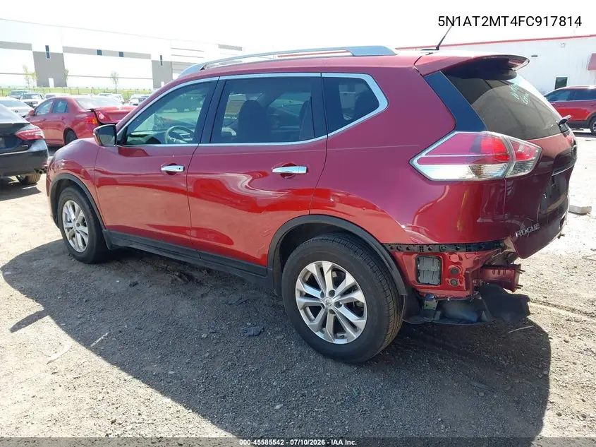2015 Nissan Rogue Sv VIN: 5N1AT2MT4FC917814 Lot: 45585542