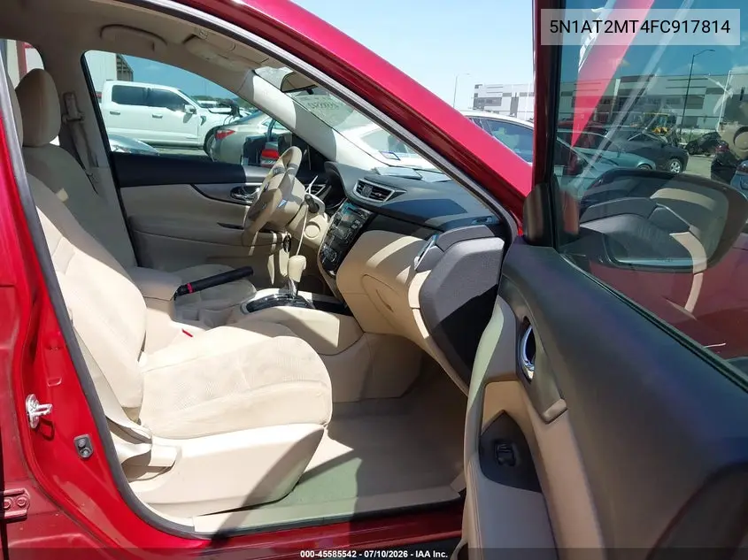 2015 Nissan Rogue Sv VIN: 5N1AT2MT4FC917814 Lot: 45585542