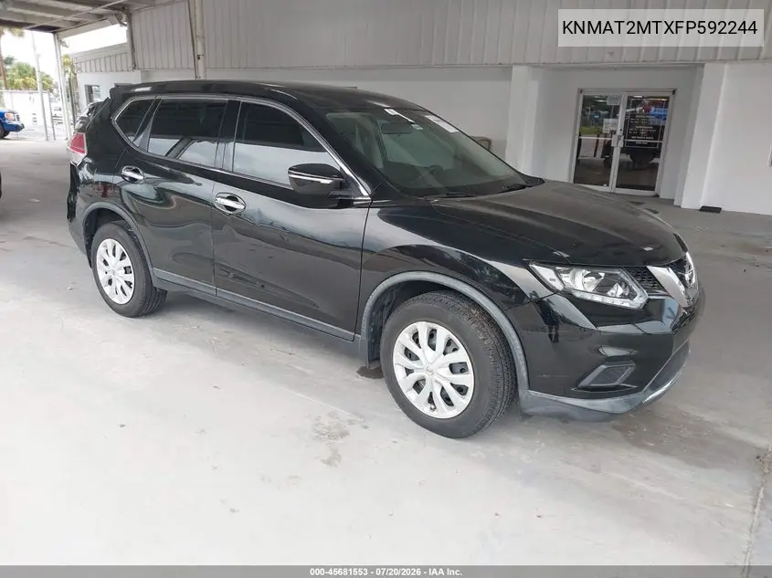 2015 Nissan Rogue S VIN: KNMAT2MTXFP592244 Lot: 45681553