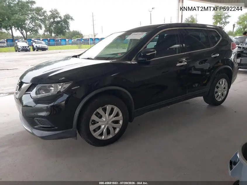 2015 Nissan Rogue S VIN: KNMAT2MTXFP592244 Lot: 45681553