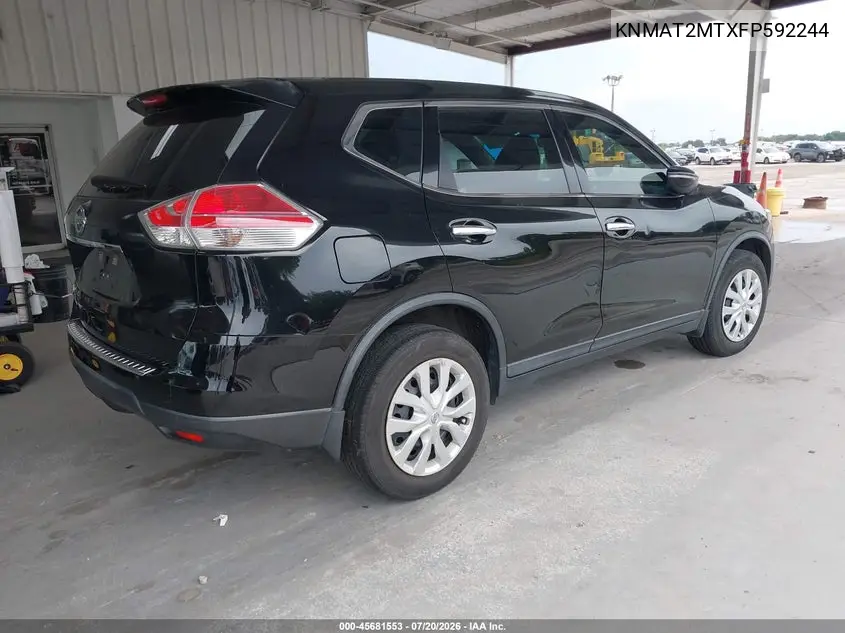 2015 Nissan Rogue S VIN: KNMAT2MTXFP592244 Lot: 45681553