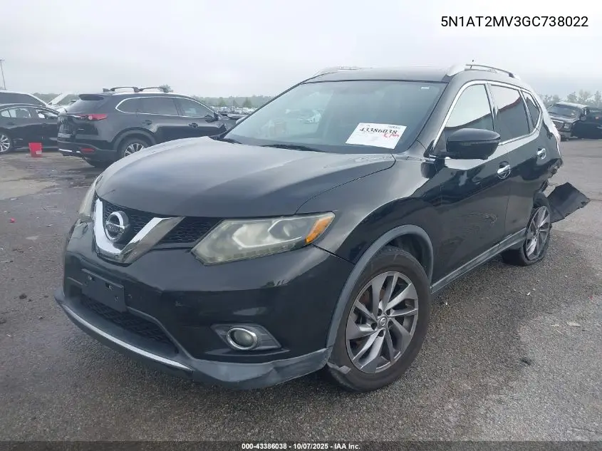 5N1AT2MV3GC738022 2016 Nissan Rogue Sl