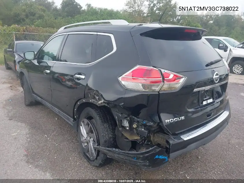 5N1AT2MV3GC738022 2016 Nissan Rogue Sl