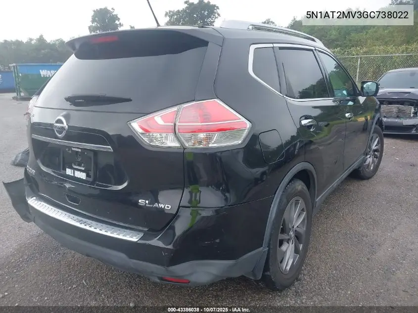 5N1AT2MV3GC738022 2016 Nissan Rogue Sl