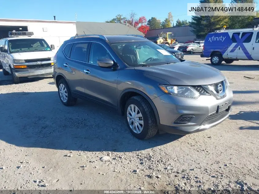 JN8AT2MV4GW148449 2016 Nissan Rogue S