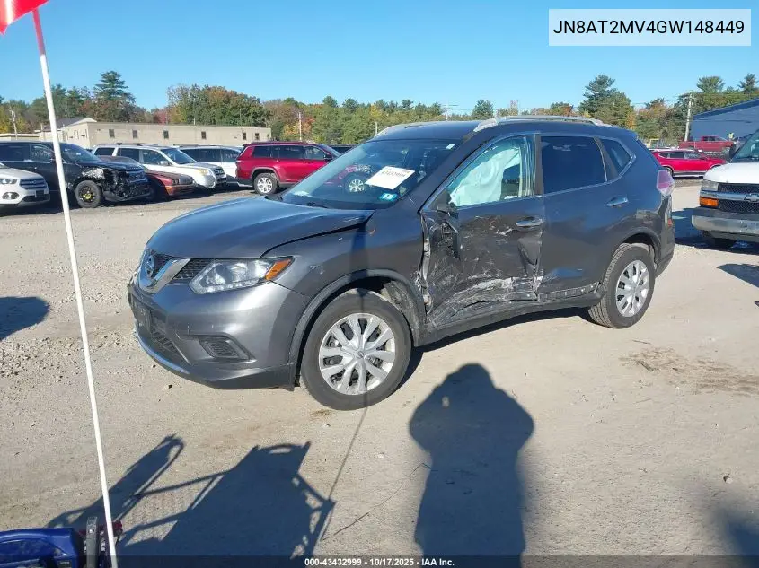 JN8AT2MV4GW148449 2016 Nissan Rogue S