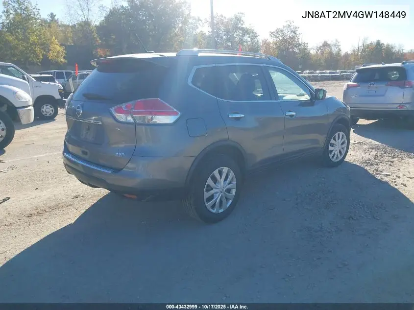 JN8AT2MV4GW148449 2016 Nissan Rogue S