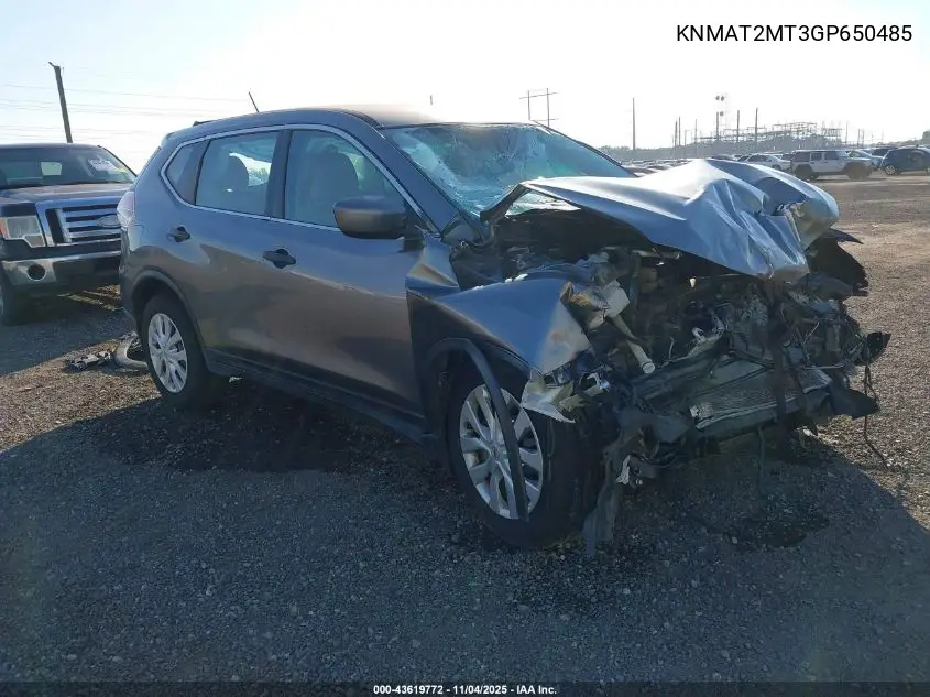 KNMAT2MT3GP650485 2016 Nissan Rogue S