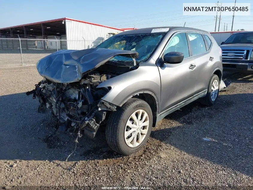 KNMAT2MT3GP650485 2016 Nissan Rogue S