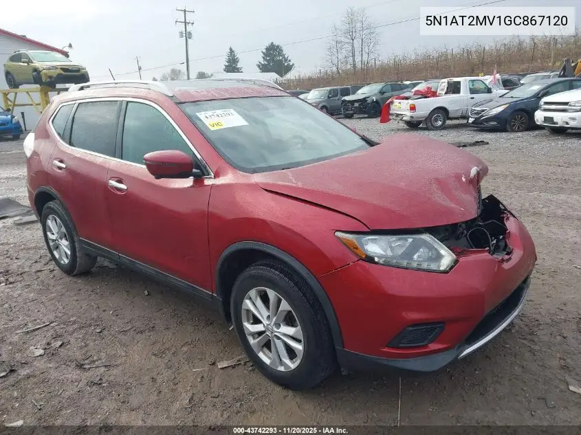 5N1AT2MV1GC867120 2016 Nissan Rogue Sv