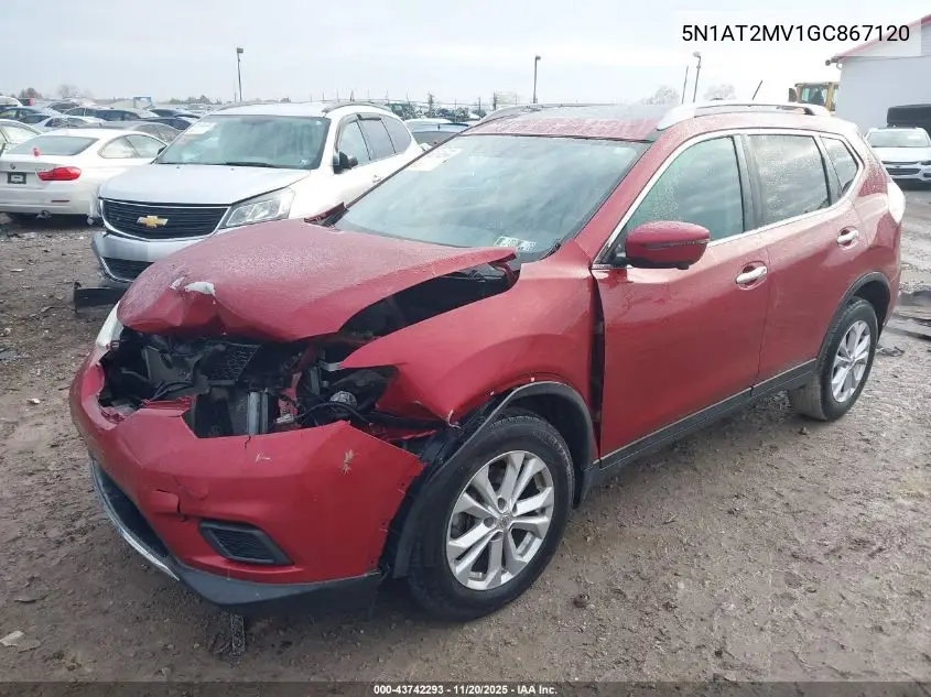 5N1AT2MV1GC867120 2016 Nissan Rogue Sv