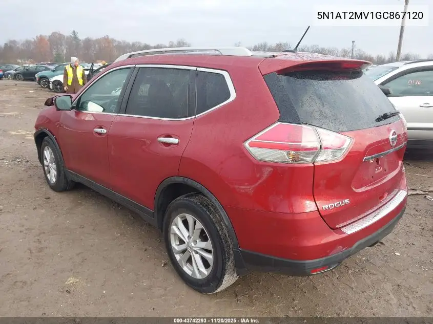 5N1AT2MV1GC867120 2016 Nissan Rogue Sv
