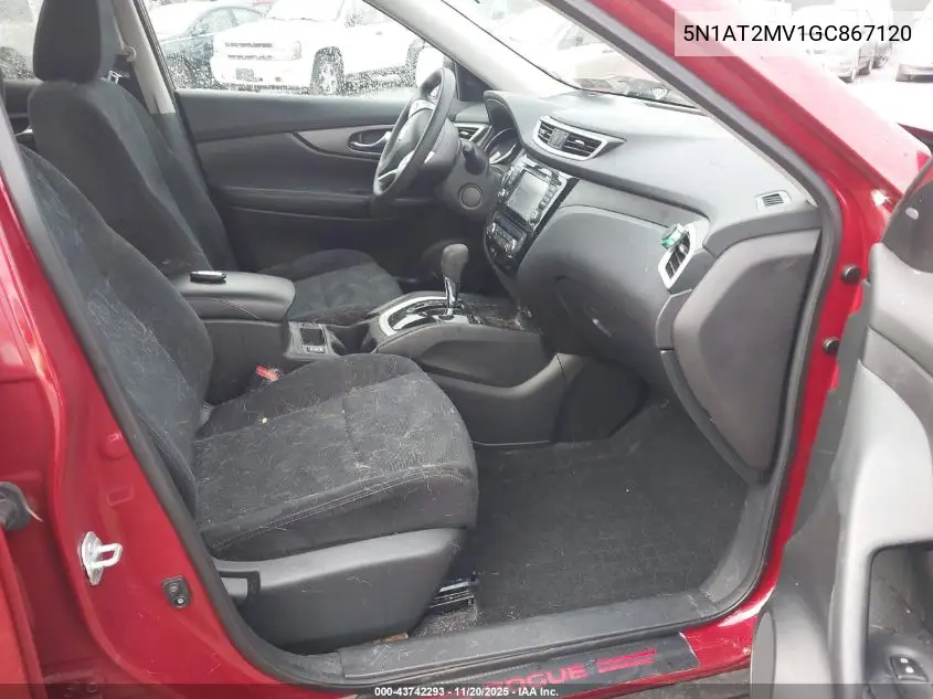 5N1AT2MV1GC867120 2016 Nissan Rogue Sv
