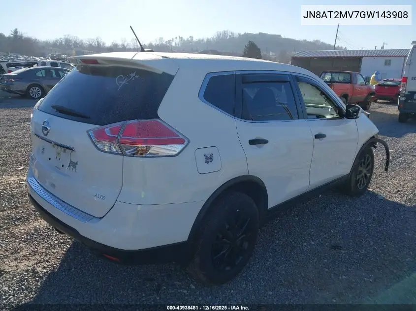 JN8AT2MV7GW143908 2016 Nissan Rogue S