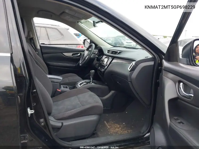 KNMAT2MT5GP698229 2016 Nissan Rogue S/Sl/Sv